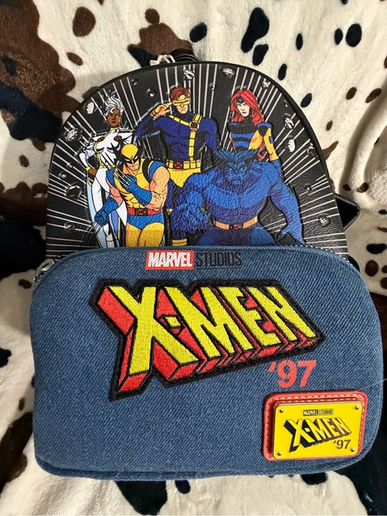 Loungefly Handbags - Loungefly X-Men '97 Denim-Style Backpack - Blue, Yellow, Red